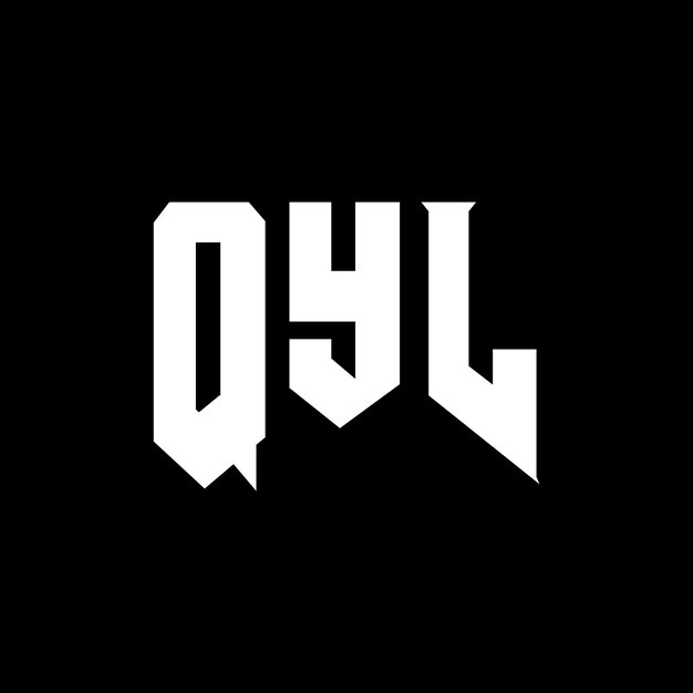 Diseño de logotipo de letra QYL para una empresa de tecnología Diseño del logotipo QYL combinación de colores blanco y negro Logotipo QYl Vector diseño QYL Icono QYL Alfabeto QYL Tipografía diseño del logotipo