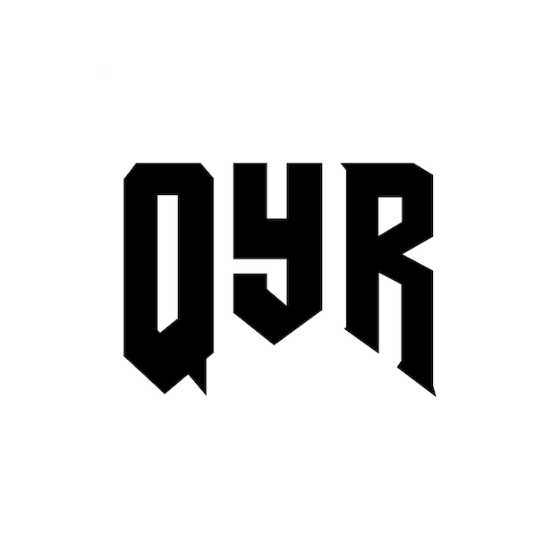 Diseño de logotipo de letra QYR para una empresa de tecnología Diseño de Logotipo QYR Combinación de colores blanco y negro Logo QYR Vector QYR Diseño de Icono QYR Alfabeto QYR Tipo de diseño de logotipo