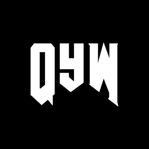Diseño de logotipo de letra QYW para una empresa de tecnología Diseño del logotipo QYW combinación de colores blanco y negro Diseño del logó QYW vector QYW diseño del icono QYW alfabeto QYW tipografía diseño del logotipo