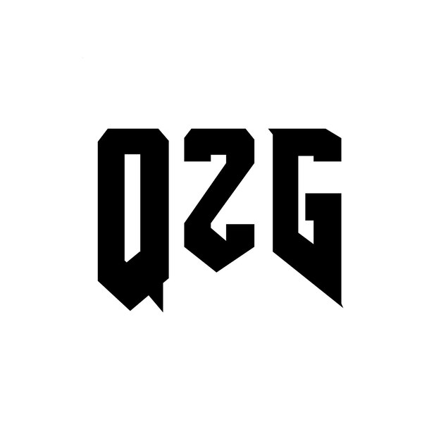 Diseño de logotipo de letra QZG para una empresa de tecnología Diseño de Logotipo QZG combinación de colores blanco y negro Logotipo Q ZG Vector Diseño QZG Icono QZG Alfabeto QZG Tipografía Diseño del logotipo
