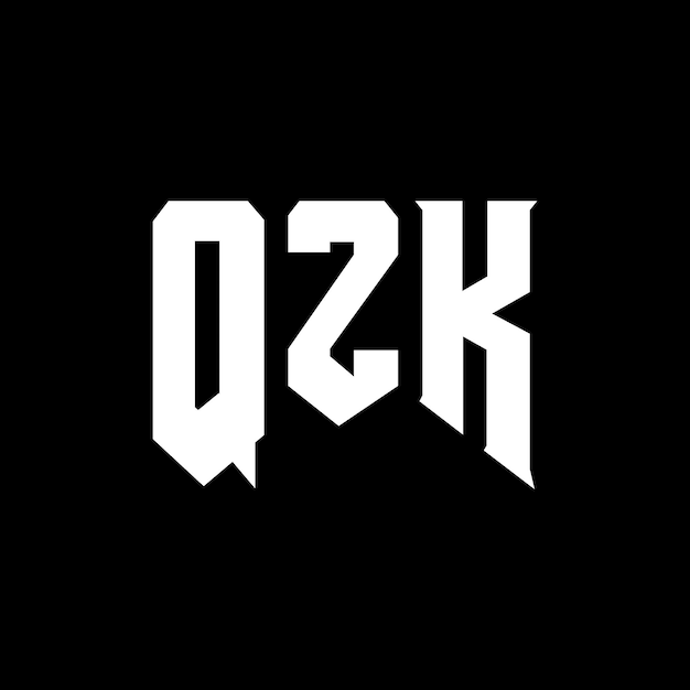 Diseño de logotipo de letra QZK para una empresa de tecnología Diseño de Logotipo QZK combinación de colores blanco y negro Logotipo Q ZK Vector Diseño QZK Icono QZK Alfabeto QZK Tipotipo Diseño del logotipo