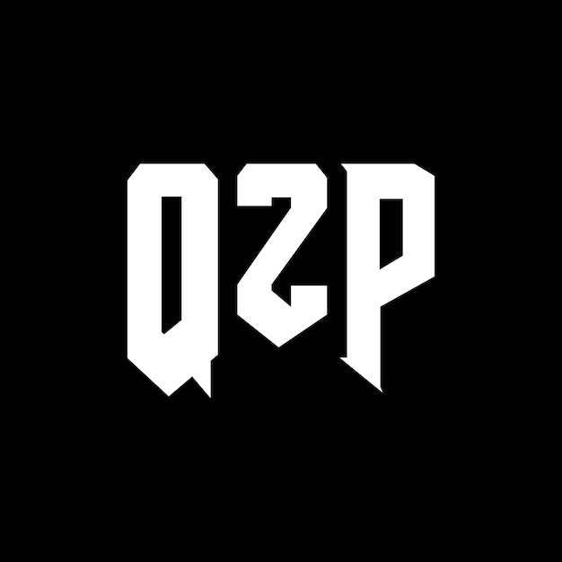 Diseño de logotipo de letra QZP para una empresa de tecnología Diseño de Logotipo QZP combinación de colores blanco y negro Logotipo Q ZP vector Diseño QZP Icono QZP Alfabeto QZP Tipografía Diseño del logotipo
