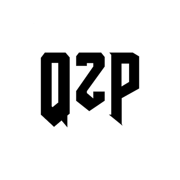 Diseño de logotipo de letra QZP para una empresa de tecnología Diseño de Logotipo QZP combinación de colores blanco y negro Logotipo Q ZP vector Diseño QZP Icono QZP Alfabeto QZP Tipografía Diseño del logotipo