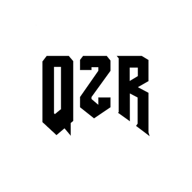 Diseño de logotipo de letra QZR para una empresa de tecnología Diseño de Logotipo QZR Combinación de colores blanco y negro Logo QZR Vector QZR Diseño del icono QZR Alfabeto QZR Tipografía Diseño del logotipo