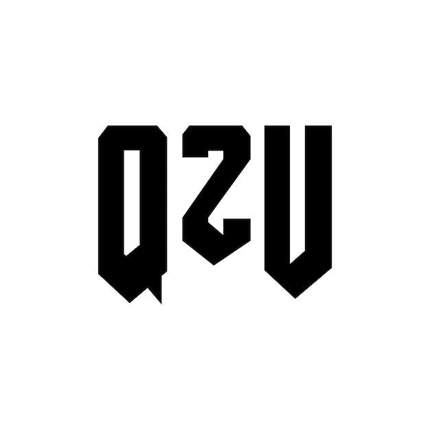 Diseño de logotipo de letra QZU para una empresa de tecnología Diseño del logotipo QZU Combinación de colores blanco y negro Logo QZU Vector QZU Diseño del icono QZU Alfabeto QZU Tipografía Diseño del Logotipo