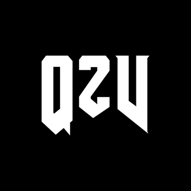 Diseño de logotipo de letra QZV para una empresa de tecnología Diseño del logotipo QZV combinación de colores blanco y negro Diseño del logó QZV Vector QZV Diseño del icono QZV Alfabeto QZV Tipoografía del logotipo