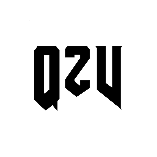 Diseño de logotipo de letra QZV para una empresa de tecnología Diseño del logotipo QZV combinación de colores blanco y negro Diseño del logó QZV Vector QZV Diseño del icono QZV Alfabeto QZV Tipoografía del logotipo