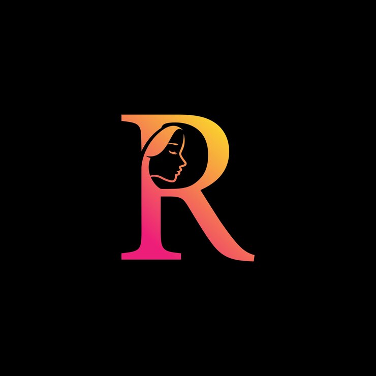 Vector diseño del logotipo de la letra r belleza r diseño de la plantilla del logotipo del spa