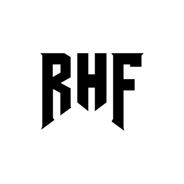 Diseño de logotipo de letra R para una empresa de tecnología RHF diseño de logotipo en blanco y negro combinación de colores RHF logotipo RHF vector RHF diseño RHF icono RHF alfabeto RHF tipografía diseño del logotipo