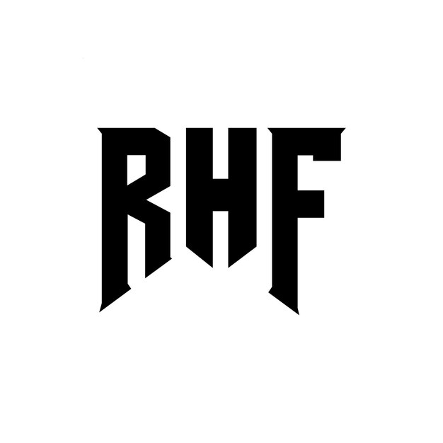 Diseño de logotipo de letra R para una empresa de tecnología RHF diseño de logotipo en blanco y negro combinación de colores RHF logotipo RHF vector RHF diseño RHF icono RHF alfabeto RHF tipografía diseño del logotipo
