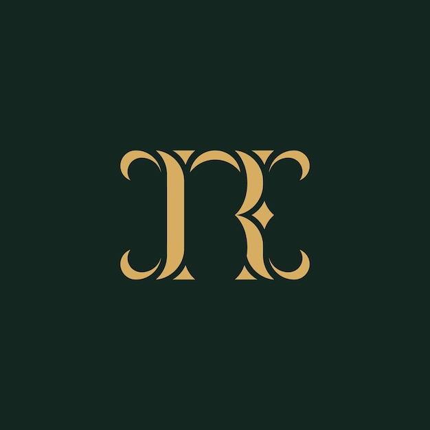 diseño de logotipo de letra r con estilo de lujo