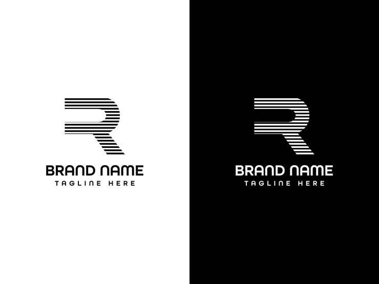 Vector diseño del logotipo de la letra r leaf aroplane