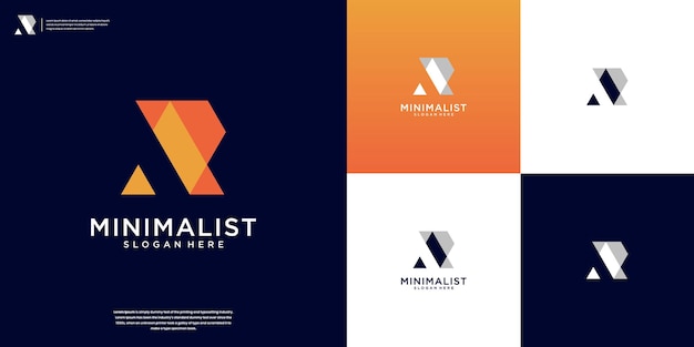 Diseño del logotipo de la letra R Minimal Monogram