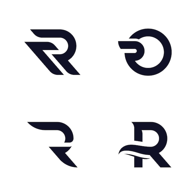 Diseño de logotipo de letra R Plantilla de logotipo Símbolo de vector de logotipo R creativo