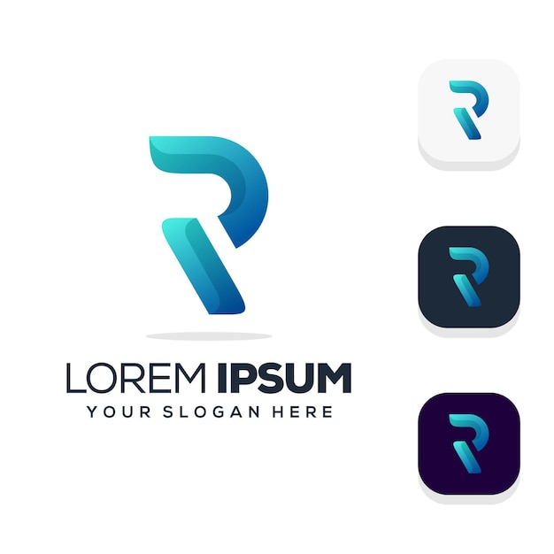 Diseño de logotipo letra r