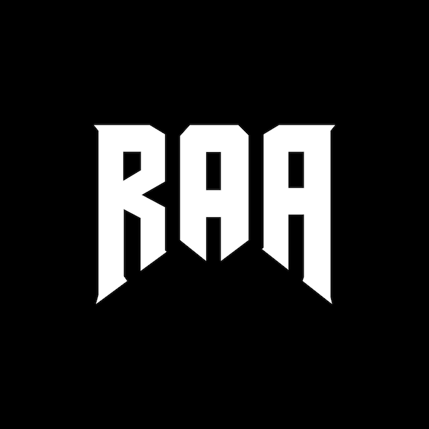 Diseño de logotipo de letra RAA para la compañía de tecnología RAA diseño de logotipo combinación de colores blanco y negro RAA logotipo RAA vector RAA diseño RAA icono RAA alfabeto RAA tipografía diseño del logotipo