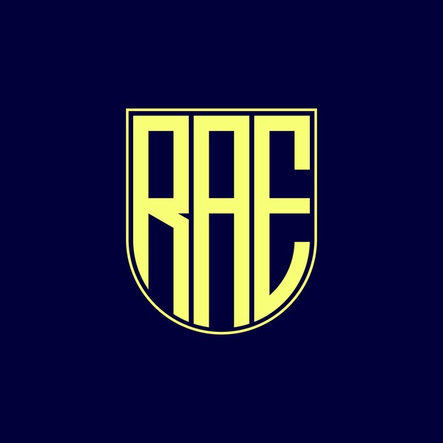 diseño del logotipo de la letra rae