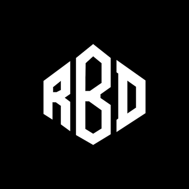 Diseño de logotipo de letra RBD con forma de polígono RBD diseño de logotipo en forma de póligono y cubo RBD hexágono modelo de logotipo vectorial colores blanco y negro RBD monograma logotipo de negocios y bienes raíces