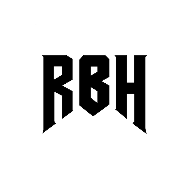 Diseño de logotipo de letra RBH para una empresa de tecnología Diseño del logotipo RBH combinación de colores blanco y negro Logotipo RBH Vector RBH Diseño del icono RBH Alfabeto RBH Tipografía diseño del logotipo