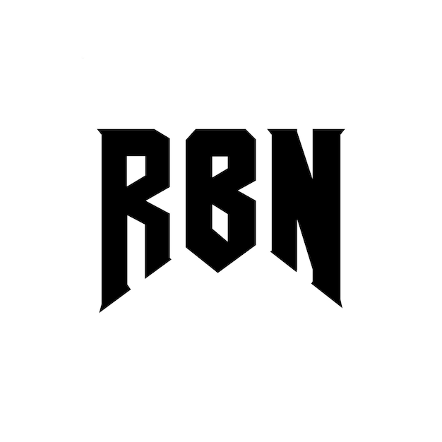 Diseño de logotipo de letra RBN para una empresa de tecnología Diseño de Logotipo RBN combinación de colores blanco y negro RBN logotipo RBN vector RBN diseño RBN icono RBN alfabeto RBN tipografía diseño de logotipo