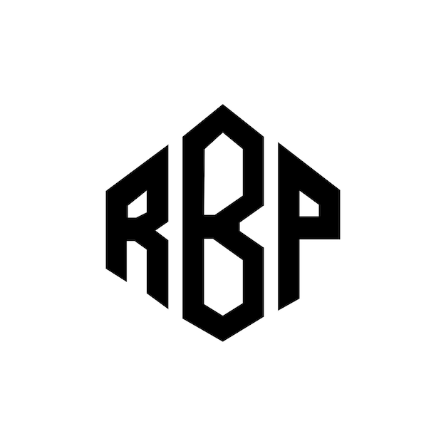 Diseño del logotipo de la letra RBP con forma de polígono RBP polígono y forma de cubo diseño del logotipo RBP hexágono modelo de logotipo vectorial colores blanco y negro RBP monograma negocio y logotipo de bienes raíces