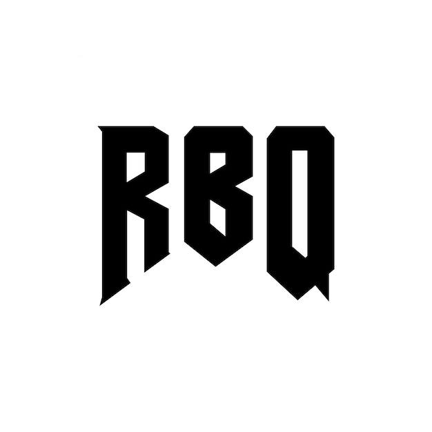 Diseño de logotipo de letra RBQ para una empresa de tecnología Diseño del logotipo RBQ combinación de colores blanco y negro Logotipo RBQ vector diseño RBQ icono RBQ alfabeto RBQ tipografía diseño del logotipo