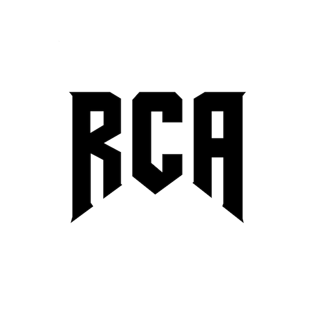 Diseño de logotipo de letra RCA para una empresa de tecnología Diseño del logotipo RCA combinación de colores blanco y negro Logotipo RCA Vector RCA Diseño del icono RCA Alfabeto RCA Tipo de logotipo