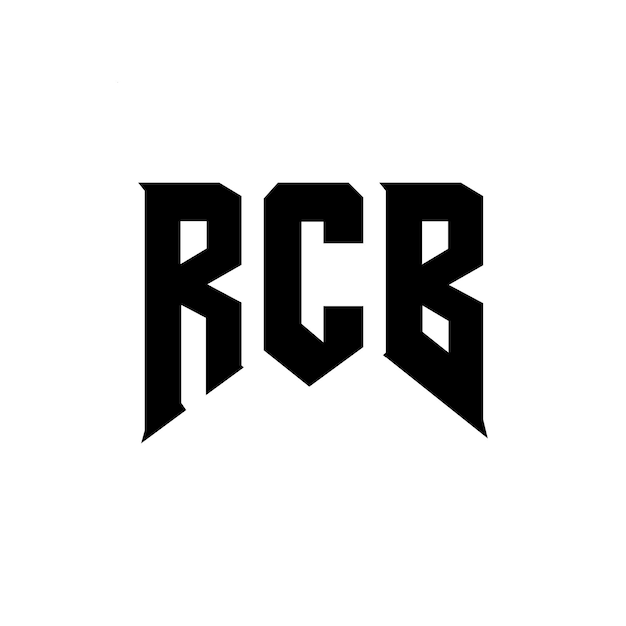 Diseño de logotipo de letra RCB para una empresa de tecnología Diseño de Logotipo RCB combinación de colores blanco y negro RCB logotipo RCB vector RCB diseño RCB icono RCB alfabeto RCB tipografía diseño de logotipo
