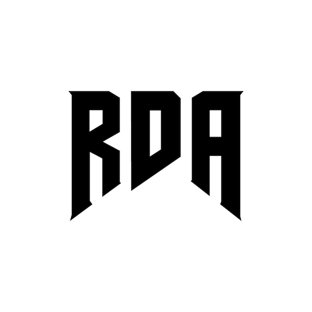 Diseño de logotipo de letra RDA para una empresa de tecnología RDA diseño de logotipo RDA combinación de colores blanco y negro RDA logo RDA vector RDA diseño RDA icono RDA alfabeto RDA tipografía logotipo diseño