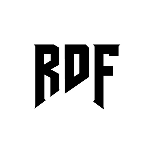 Diseño de logotipo de letra RDF para una empresa de tecnología Diseño del logotipo RDF combinación de colores blanco y negro Logotipo RDF vector RDF diseño Icono RDF alfabeto RDF tipografía Diseño del Logotipo