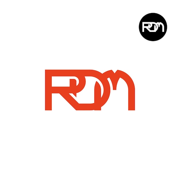 Diseño del logotipo de la letra RDM Monograma