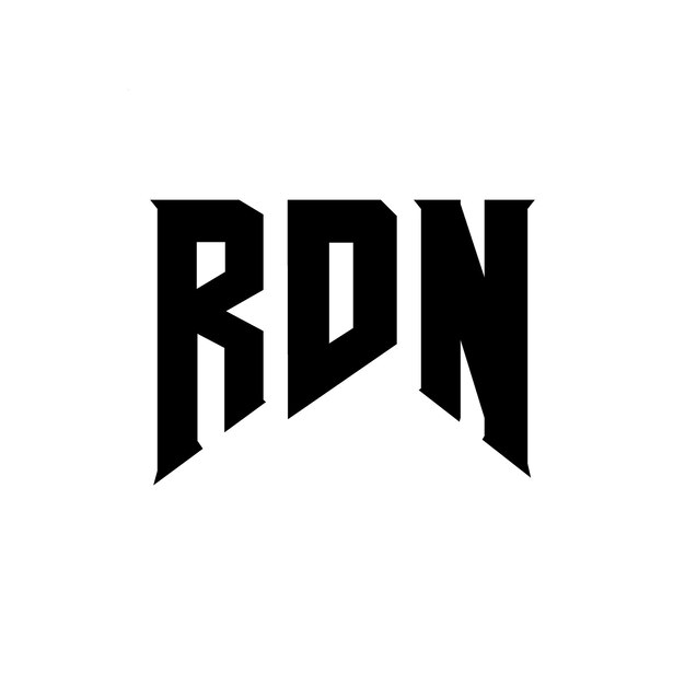 Diseño de logotipo de letra RDN para la empresa de tecnología RDN Diseño del logotipo RDN combinación de colores blanco y negro RDN Logotipo RDN vector RDN diseño RDN icono RDN alfabeto RDN tipografía diseño del logotipo