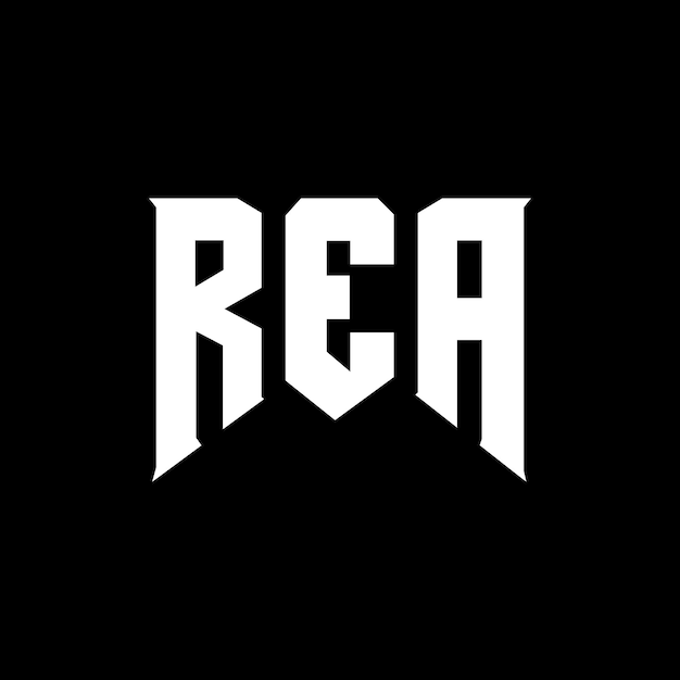 Diseño de logotipo de letra REA para la compañía de tecnología REA diseño de logotipo combinación de colores blanco y negro REA logotipo REA vector REA diseño REA icono REA alfabeto REA tipografía diseño de logotip