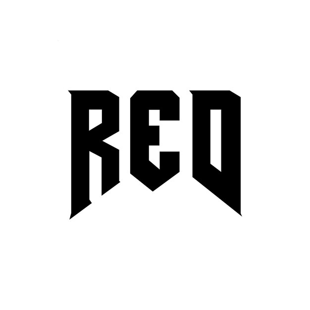 Diseño de logotipo de letra RED para una empresa de tecnología Diseño del logotipo RED combinación de colores blanco y negro Logotipo RED vector RED diseño Icono RED alfabeto RED diseño del logotipo tipografía RED