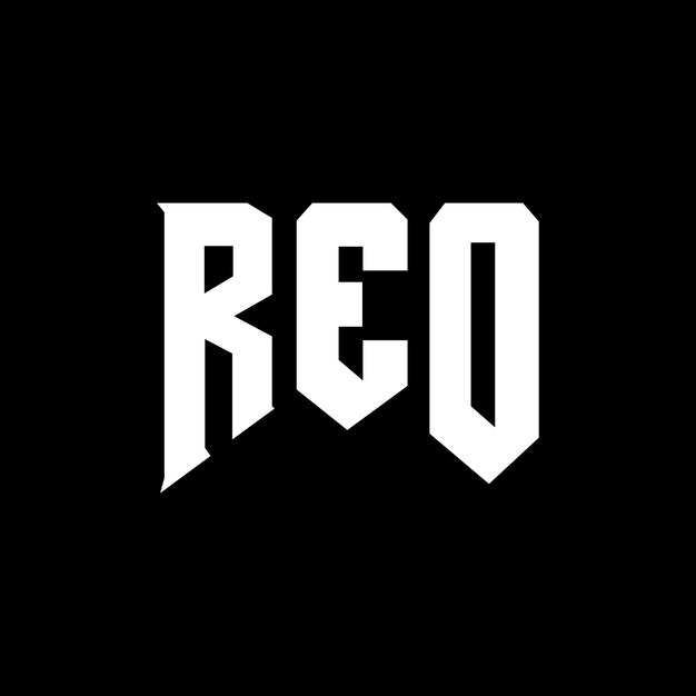 Diseño de logotipo de letra REO para empresa de tecnología REO diseño de logotipo combinación de colores blanco y negro REO logotipo REO vector REO diseño REO icono REO alfabeto REO tipografía diseño de logo
