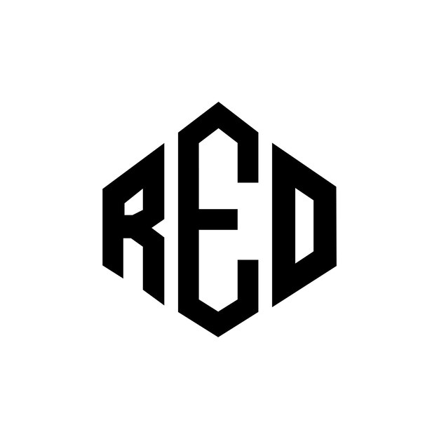 Diseño de logotipo de letra REO con forma de polígono REO polígono y forma de cubo diseño de logotipo REO hexágono modelo de logotipo vectorial colores blanco y negro REO monograma logotipo de negocios y bienes raíces