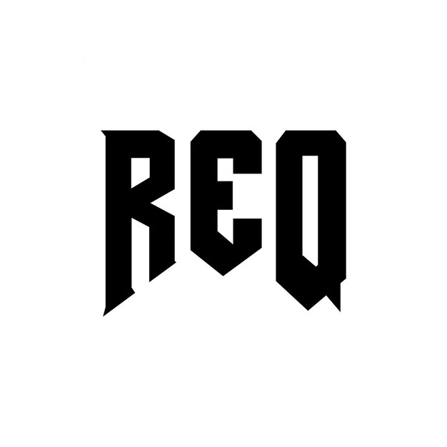 Diseño de logotipo de letra REQ para una empresa de tecnología Diseño de Logotipo REQ combinación de colores blanco y negro Logotipo RE Q vector diseño RE Q icono RE Q alfabeto RE Q tipografía diseño de logotipo