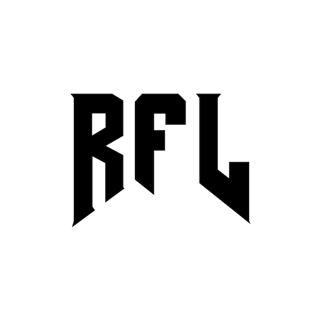 Diseño de logotipo de letra RFL para una empresa de tecnología RFL diseño de logotipo en blanco y negro combinación de colores RFL logotipo RFL vector RFL diseño RFL icono RFL alfabeto RFL tipografía diseño del logotipo