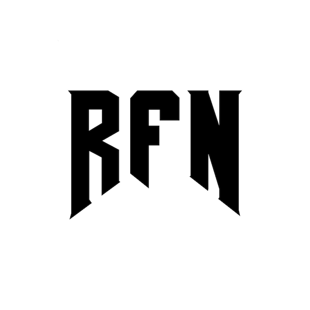 Diseño de logotipo de letra RFN para una empresa de tecnología Diseño de Logotipo RFN combinación de colores blanco y negro Diseño de diseño de logotipo RFN Vector RFN Icono RFN Alfabeto RFN Tipografía