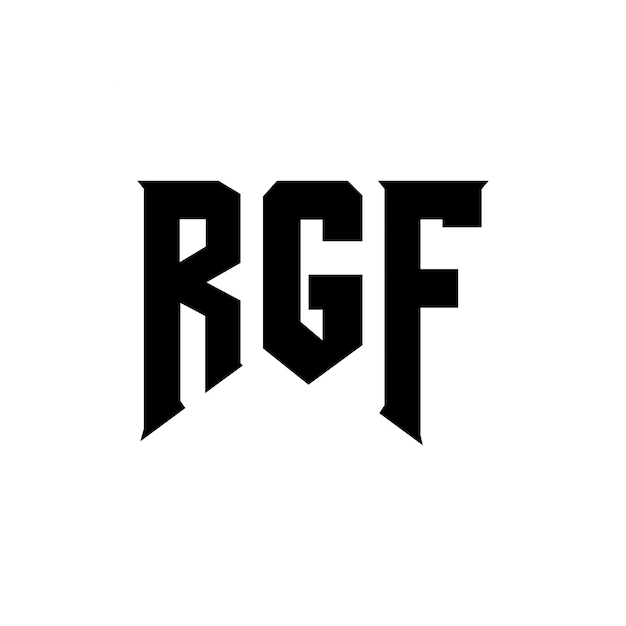Diseño de logotipo de letra RGF para una empresa de tecnología Diseño del logotipo de RGF combinación de colores blanco y negro RGF logotipo RGF vector RGF diseño Icono RGF alfabeto RGF tipografía diseño del logotipo