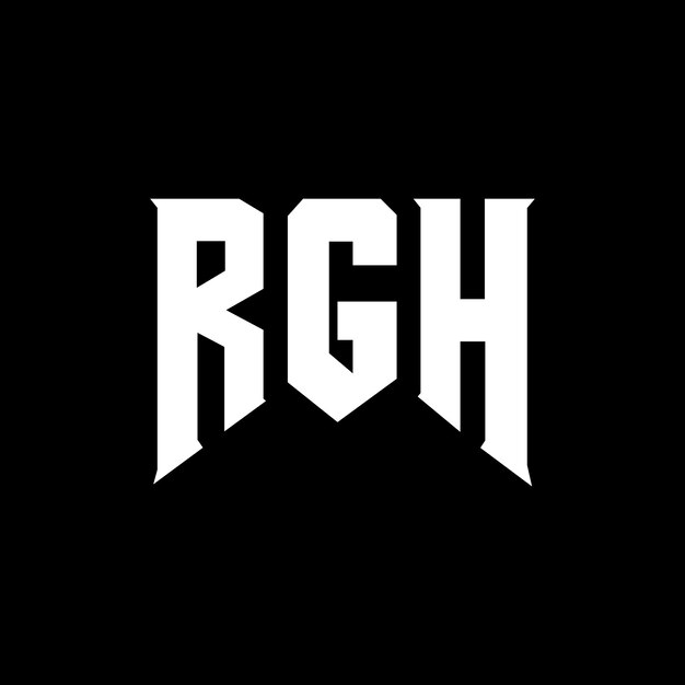 Diseño de logotipo de letra RGH para la compañía de tecnología RGH diseño de logotipo combinación de colores blanco y negro RGH logotipo RGH vector RGH diseño RGH icono RGH alfabeto RGH tipografía diseño del logotipo