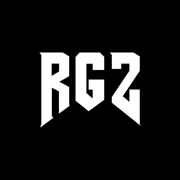 Diseño de logotipo de letra RGZ para una empresa de tecnología Diseño del logotipo RGZ combinación de colores blanco y negro RGZ logotipo vector RGZ diseño RGZ icono RGZ alfabeto RGZ tipografía diseño del logotipo