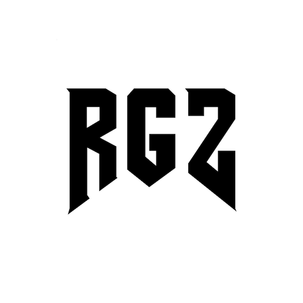 Diseño de logotipo de letra RGZ para una empresa de tecnología Diseño del logotipo RGZ combinación de colores blanco y negro RGZ logotipo vector RGZ diseño RGZ icono RGZ alfabeto RGZ tipografía diseño del logotipo