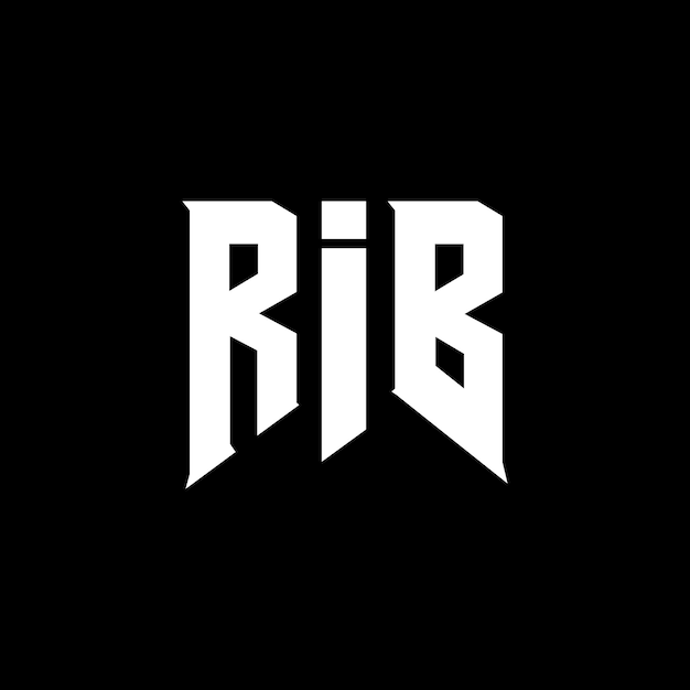 Diseño de logotipo de letra RIB para una empresa de tecnología RIB diseño de logotipo RIB combinación de colores blanco y negro RIB logo RIB vector RIB diseño RIB icono RIB alfabeto RIB tipografía diseño de logotip