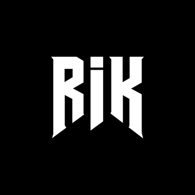 Diseño de logotipo de letra RIK para la empresa de tecnología RIK diseño de logotipo combinación de colores blanco y negro RIK logotipo RIK vector RIK diseño RIK icono RIK alfabeto RIK tipografía logotipo diseño