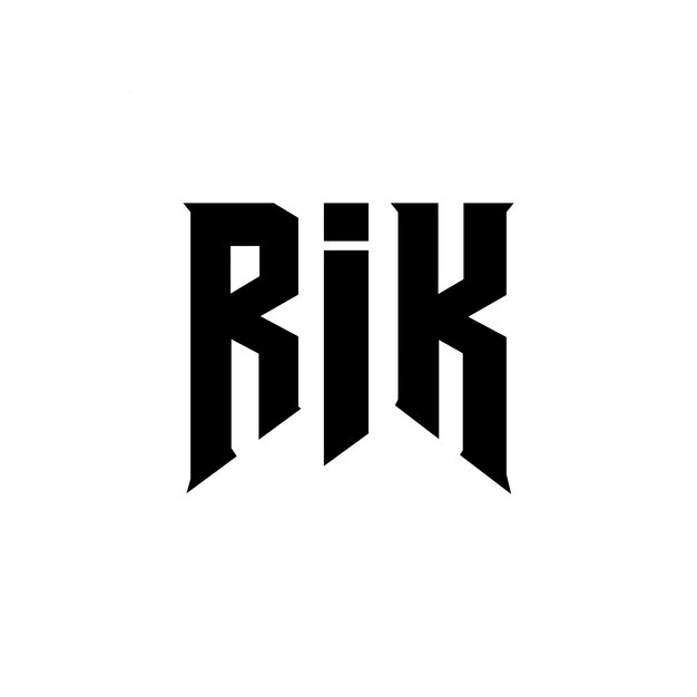 Diseño de logotipo de letra RIK para la empresa de tecnología RIK diseño de logotipo combinación de colores blanco y negro RIK logotipo RIK vector RIK diseño RIK icono RIK alfabeto RIK tipografía logotipo diseño
