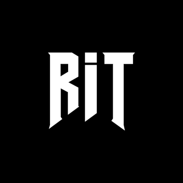 Diseño de logotipo de letra RIT para la compañía de tecnología RIT diseño de logotipo combinación de colores blanco y negro RIT logotipo RIT vector RIT diseño RIT icono RIT alfabeto RIT tipografía diseño del logotipo