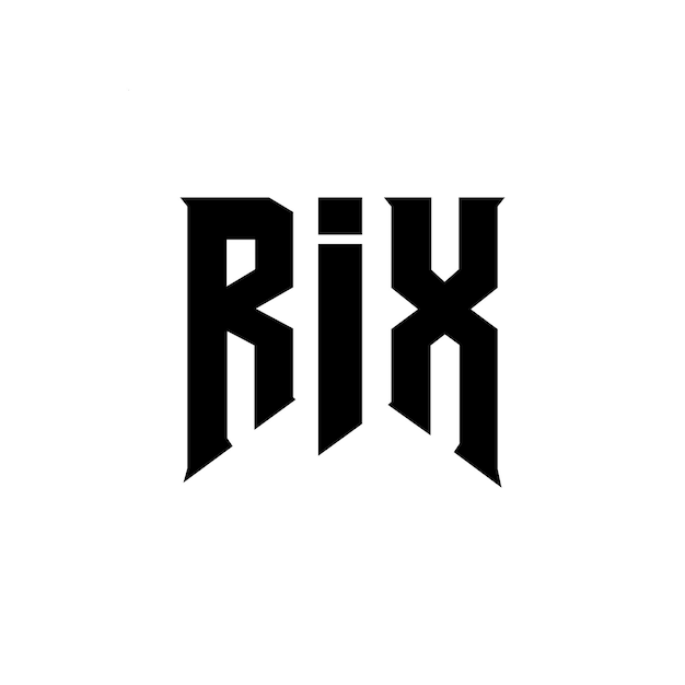 Diseño de logotipo de letra RIX para la compañía de tecnología RIX diseño de logotipo combinación de colores blanco y negro RIX logotipo RIX vector RIX diseño RIX icono RIX alfabeto RIX tipografía diseño de logotip