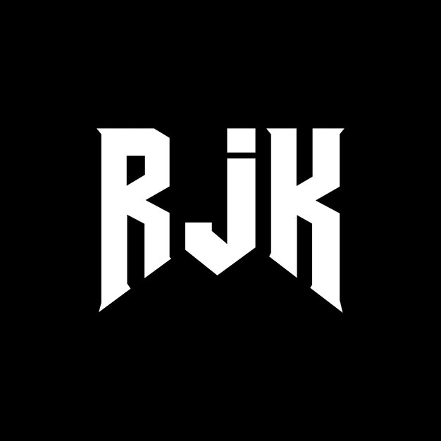 Diseño de logotipo de letra RJK para una empresa de tecnología Diseño del logotipo RJK combinación de colores blanco y negro RJK logotipo vector RJK diseño RJK icono RJK alfabeto RJK tipografía diseño del logotipo