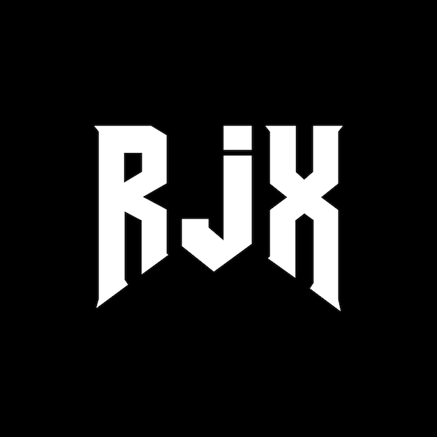 Diseño de logotipo de letra RJX para la compañía de tecnología RJX diseño de logotipo combinación de colores blanco y negro RJX logotipo RJX vector RJX diseño RJX icono RJX alfabeto RJX tipografía logotipo diseño
